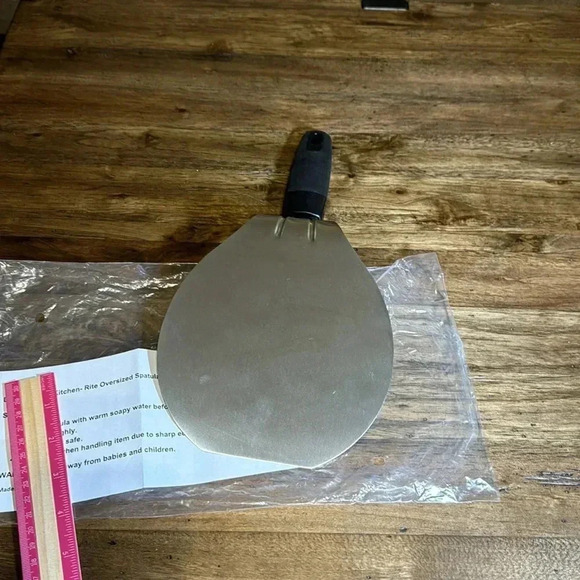 NWT Kitchen Rite Oversize Spatula Kitchen Accessories Tool Stainless Blk Handle - Picture 5 of 5